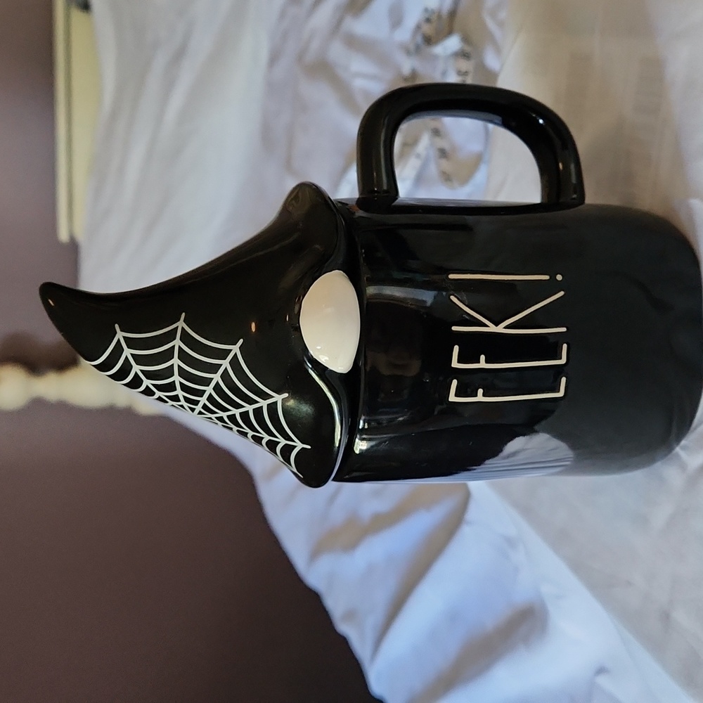Rae Dunn Eek mug with topper